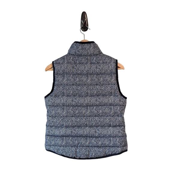 Tommy Hilfiger Puffer Vest Womens Small Down Filled Navy Blue Herringbone Preppy - Picture 5 of 10